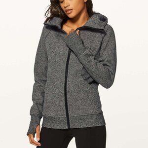 Lululemon Scuba Hoodie size 10 Heathered Speckled Black / Black